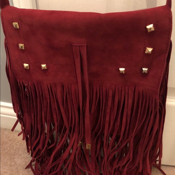SOLD red fringe purse - Picture 3 of 4